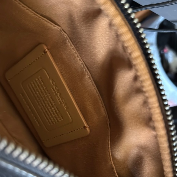 Coach Graham Crossbody Signature Bag Canvas Khaki Black - Picture 8 of 12